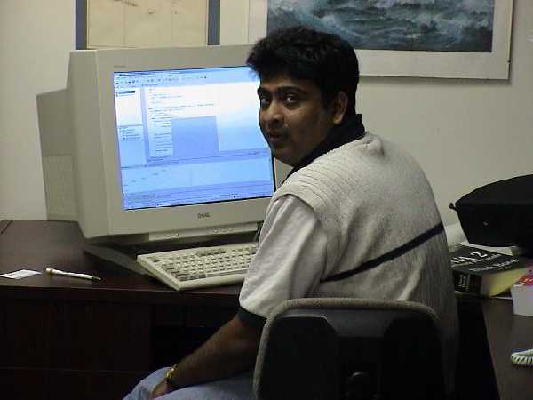 Kedar pounding away